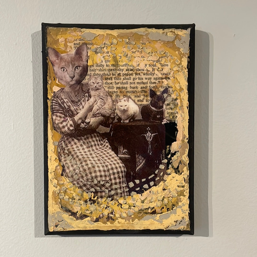 Jen Lados - Cats with Babes - resin