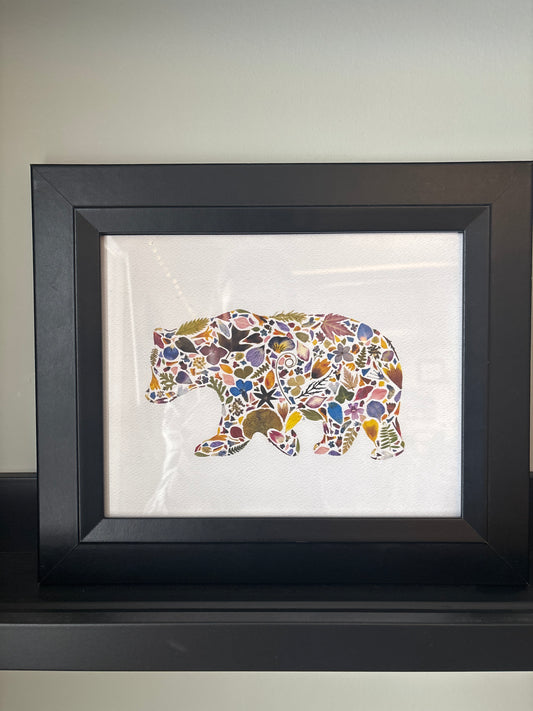 Beauty Of Botany - Bear Print in Frame - 8x10