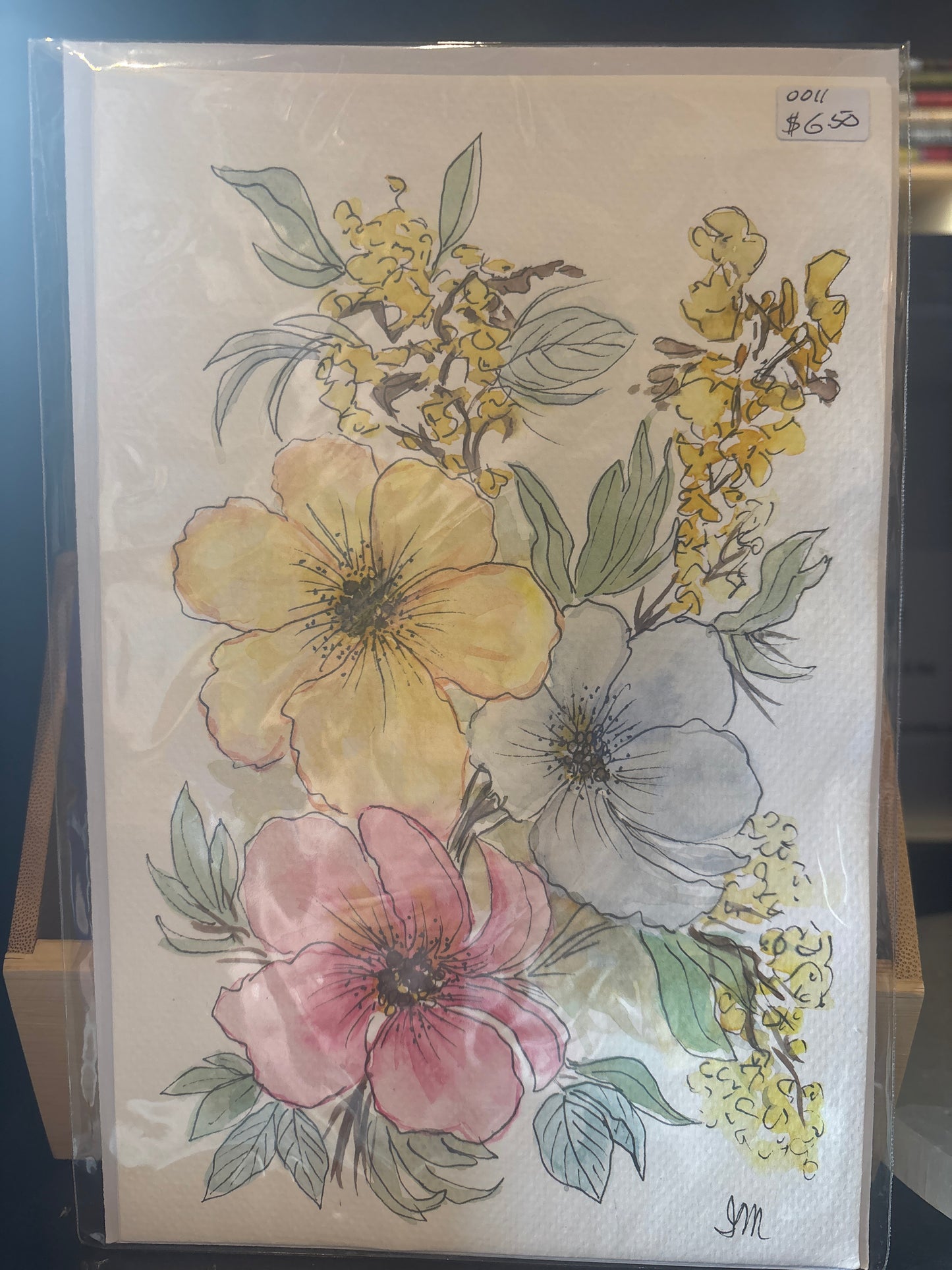 Ina Morchhauser Art - Hand Painted Card - Flowers
