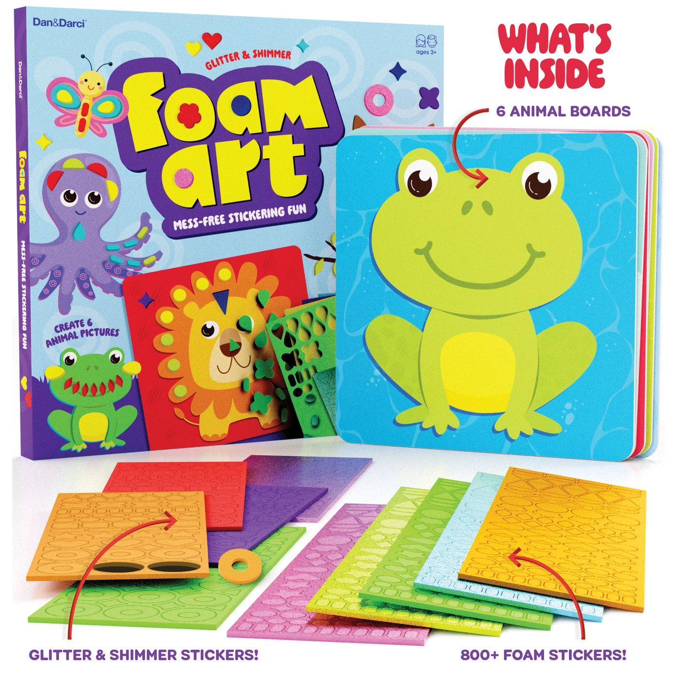 Mess-Free Foam Sticker Art Craft Kit For Kids - Dan & Darci