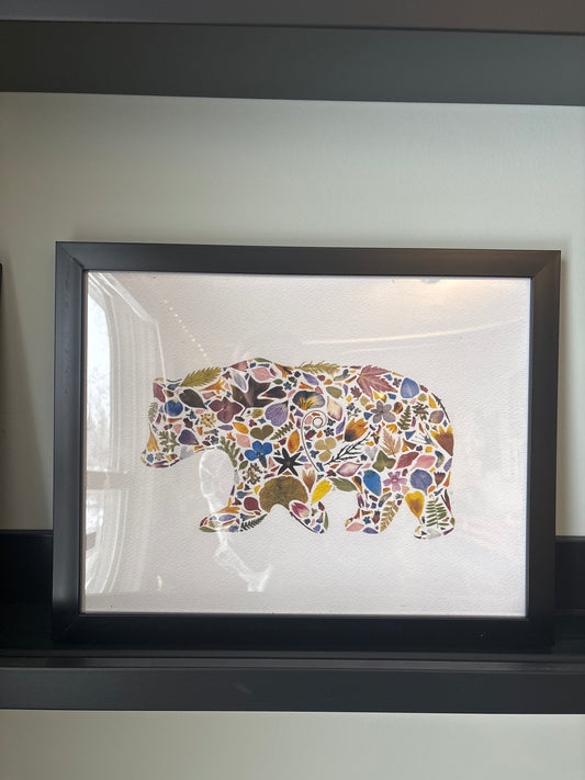 Beauty Of Botany - Bear Print in Frame - 11x14