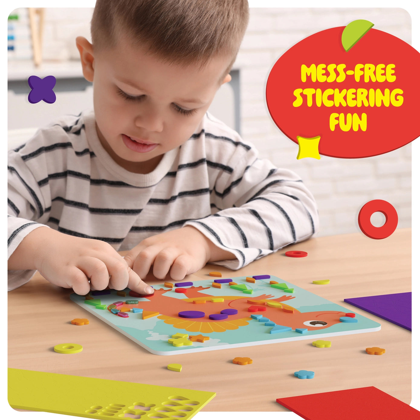 Mess-Free Foam Sticker Art Craft Kit For Kids - Dan & Darci