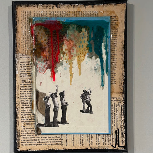 Jen Lados - Looking Up - on book cover with resin