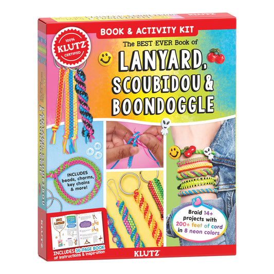 KLUTZ: The Best Ever Book of Lanyard, Scoubidou & Boondoggle - Book and Activity Kit
