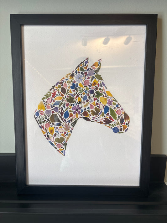 Beauty Of Botany - Horse Bust in Frame - 8x10
